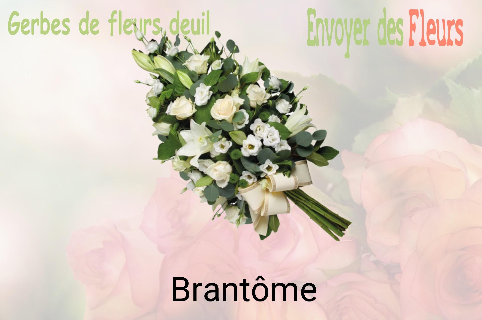 Gerbe de fleurs de deuil livrée à Brantôme